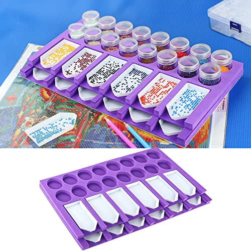 QiLiTd Diamond Painting Zubehör Tray Organizer, Diamond Painting Tray Organizer, DIY Diamant Malerei Tools für Erwachsene, Diamond Arts Zubehör Diamond Painting Kinder Arts Zubehör(12 Steckplätzen)