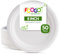FOOGO Green 50 Platos Desechables de Fibra de Caña de Azúcar, 20 cm, Biodegradables, Compostables, Picnic, Fiesta, Platos Redondos y Resistentes de Papel