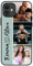 EKAM Personalised Phone Case For Apple iPhone 11, Add Your Text & 3 photo multiple Picture/Photo Custom Design PC + Soft TPU Rubber Phone Case for iPhone 11-6.1 Inch (Sea Green)