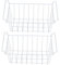 TOPINCN Gefrierkörbe aus Draht, Set mit 2 Stück, Weiß, Stahl, Pulverbeschichtet, Hängendes Kühlschrankkorbregal für Küchenschränke (L 42,5 cm x B 24,5 cm x H 20 cm)