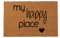 BOLTZE Fußmatte Happy Place Natur schwarz Schrift mit Herz aus Kokos PVC 60x40cm