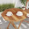 Homgoday Tischplatte Ersatztischplatte Holztischplatte Ersatzplatte Holz Platte für Gartentisch Beistelltisch Esstisch Bistrotisch 60x60x2,5 cm Achteckig Massivholz Teak