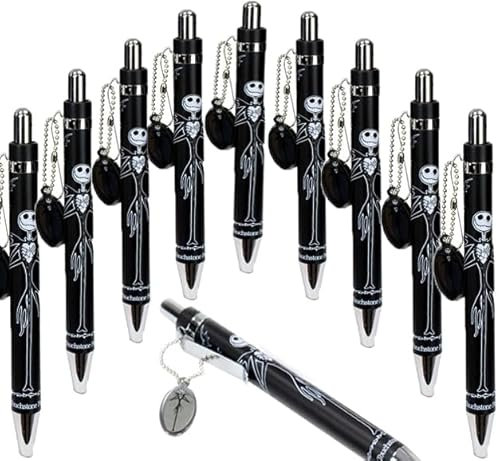 GIMSS Nightmare Before Christmas Kugelschreiber Motiv Jack Skellington Stifte (10 Stück) Offizieller Lizenz Fanartikel Kugelschreiber Set