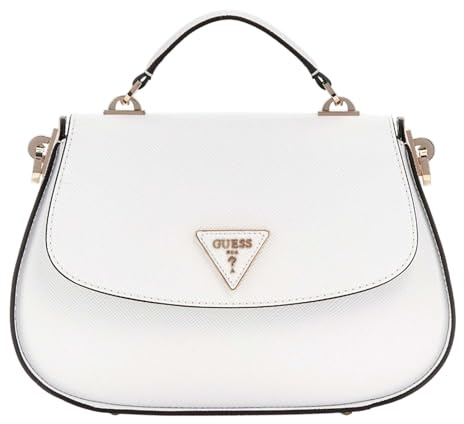 GUESS Eco Gloriana Girlfriend Satchel Bag White