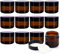 YBCPACK 12er Set Braunglas Tiegel 30ml mit Schraubdeckel - Cremetiegel zum Befüllen für Kosmetik, DIY, Salben & Reise | UV-Schutz Glasbehälter Luftdicht & Nachfüllbar(Reisegröße, Spülmaschinenfest)