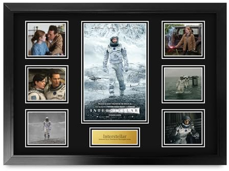 HWC Trading Interstellar Matthew McConaughey, Anne Hathaway Geschenke Geducktes Signiertes Autogramm Foto für Fans von Film Memorabilien - A2 Gerahmt (ID-006498)