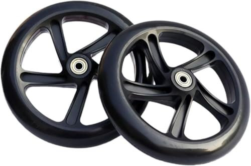 200mm Scooter Rollen, City Scooter Ersatzräderset, 125/145/180/200 mm, Scooter Ersatzräder, passend City-Scooter, Cityroller Reifen für Hudora Apollo City-Roller (180 x 30 mm)