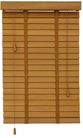 Persianas venecianas opacas de madera maciza de 50 mm para ventanas y puertas, 70 x 80 cm, elegantes y de madera