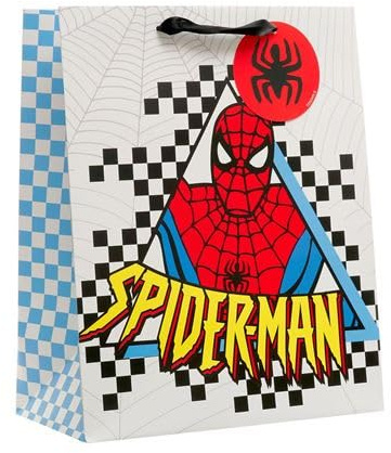 UK Greetings | Marvel Spiderman Large Gift Bag for Him/Her/Friend | Party Bags for Presents | Birthdays/Weddings/Christmas | Spiderman Design | 26 x 32 x 15 cm
