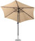 DEMA Alu Sonnenschirm Gartenschirm Schirm Ø 2,7 m 270 cm mit Beleuchtung Solar/LED 24 Lämpchen beige