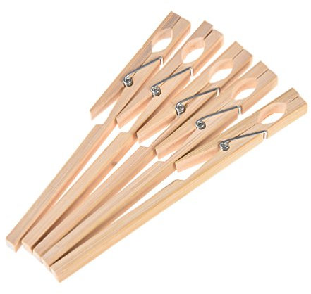 Kesheng 5x Holz Reagenzglasklammer Halter für Labor Chemisches Experiment Zubehör
