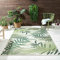 VIMODA In- und Outdoor Flachgewebe Terrassen & Balkon Küche Teppich Palmen Design Grün, Maße:60x100 cm