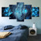 Wondbeau Leinwanddrucke Modulare Wandkunst Wandaufkleber 5 Teiliges Wandbild Druck auf Leinwand Malerei Moderne Abstrakte Poster Mit Rahmen S/75cm×40cm Satoru Gojo Jujutsu Kaisen