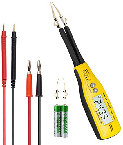 BTMETER SMD Multimeter 6000 Counts Digital SMD Tester, Handgerät SMD Messgerät Test Clip, Mini Resistance Ohmmeter, Capacitance Diode Continuity Battery Test mit Auto Range Relative Mode