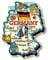 Germany Jumbo Country Magnet by Classic Magnets, Collectible Souvenirs Made in The USA