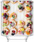 EHOMERY Duschvorhang Anime Duschrollo Schnelltrocknend Fruchtblumenbrot Duschvorhang Zubehör Duschrollo Bunt Polyester Rostfreie Ösen Und 12 Hakenringe, 160X180Cm