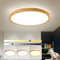 YYUTLUO LED Deckenleuchte Holz, oben 360° leuchtende runde natürliche Holzlampe | Dimmbar mit Fernbedienung 2700K-6500K, 48W | Wohnzimmer, Esszimmer, Flur, Zuhause, Büro, Kinderzimmer (Ø60cm)