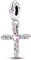 LNQOBU Ciondolo in Argento Sterling 925 Charm Bead con Bracciale e Collane Europei da Donna,Perline Intarsio con 5A Zircone per Donna Perline