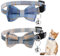 2 Stück Katzenhalsband mit Abtrünniger Fliege und Glöckchen, Blau Weiß Kariertes Katzenhalsband mit Schnellverschluss, Verstellbares Einfarbiges Set für Kätzchen und Welpen