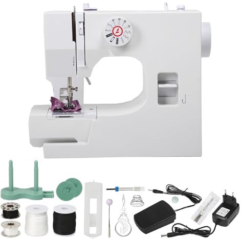 Outbit Mini Nähmaschine für Anfänger, 12 Stichprogrammen Elektrische Automatische Multifunktions-Nähmaschine mit Fußpedal