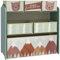ZONEKIZ Kinderregal mit 6 herausnehmbar Aufbewahrungsboxen, Spielzeugregal, Bücherregal, Aufbewahrungsregal Kinderzimmerregal für Kinderzimmer 63 x 30 x 66 cm, Grün