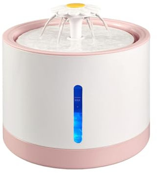 Fontaine LED pour animaux de compagnie | Gamelle pour chats | Arrosoir pour animaux de compagnie | Pompe à eau | Capacité de 2 l et alimentation rechargeable pour les besoins d'hydratation en