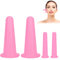 4PCS Ventouse Visage,Cupping Ventouse,Ventouse Massage,Ventouse Visage Anti-rides - facial Lift Cup, Silicone Massage Cups Soins du Anti-cellulite, pour le Massage Ventouses du Visage et Yeux