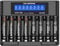 Delyeepow Batterie AAA ricaricabili con caricabatterie, batterie ricaricabili al litio da 1,5 V, 1200 mWh con display LCD, 8 slot, ricarica rapida USB, 1500 cicli