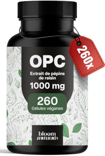 OPC Traubenkernextrakt hochdosiert – 260 Kapseln – 1000 mg pro Tag