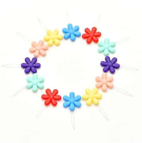 30 Pièces Enfile Aiguille en forme de fleur, Enfile-Aiguilles en Plastique DIY, Enfile-Aiguilles pour Couture, Fil Enfile-Aiguille à Coudre, pour l'artisanat et Le Bricolage(6 Couleurs)