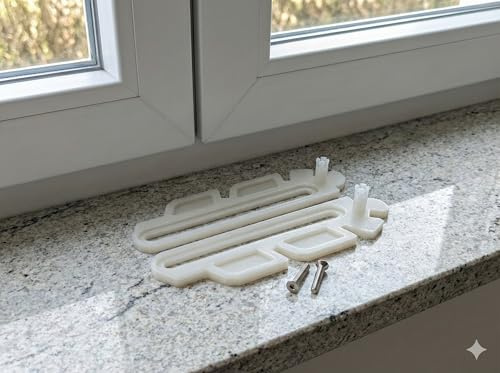 Kippscheren Set für Kellerfenster MEA Mealon 41A 290 41A 291 Inkl. 2 Edelstalschrauben Hochwertiges Nylon Robust und langlebig | Made in Germany (MEA 41A 290, 41A 291 Natur)