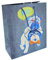 Geschenktüte mit Mops-Motiv, Denim-Look, mittelgroß