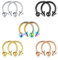 Briana Williams 5 Paar Nasenpiercing 1,2mm Septum Hufeisen Chirurgenstahl Lippen Nase Brust Helix Ring Piercing