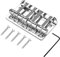 4 String Bridge,4 String Hardtail Bridge, Bass Bridge Sättel für Precision 4 Sattel Hardtail 80mm Metall Saitenhalter E-Bass Bridge Ersatz(Silber)