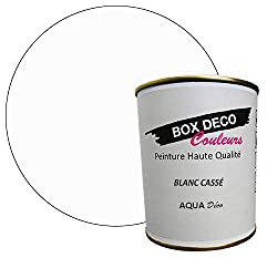 BOX DECO COULEURS Peinture murale acrylique aspect mat Aqua Déco - 750 ml, Blanc Cassé