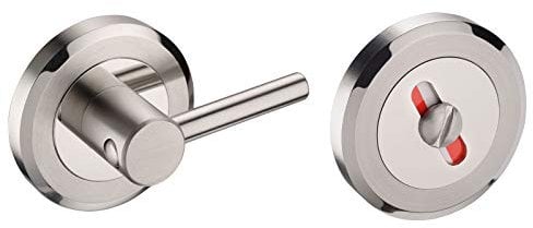 Disabled Toilet Lock with Turn & Release - Duo Stainless Steel Finish
