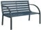 vidaXL Holz Gartenbank Parkbank Sitzbank Gartenmöbel Holzbank Terrassenbank Balkonbank Bank Garten Balkon Terrasse 120cm Grau Stahlrahmen