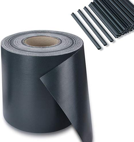 yourGEAR 50 Meter Sichtschutzstreifen 450 g/m² + 40 Clips - Zaun Wind- & Sichtschutz für Stabmattenzäune mit Einzel- oder Doppelstabmatten