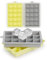 Blumtal stampo ghiaccio silicone 2x15 - stampo ghiaccio con coperchio - stampi ghiaccio per cocktail da 3,3cm - cubetti ghiaccio silicone in XL - cubetti ghiaccio grandi senza BPA - in grigio e giallo