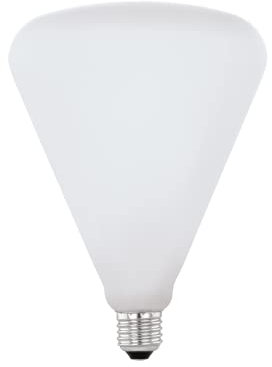 EGLO E27 LED Lampe dimmbar, extra-große kegelförmige Glühbirne Big Size, 4,5 Watt (entspricht 40 Watt), 470 Lumen, Leuchtmittel warmweiß, 2700 K, Glühlampe opal weiß, R140, Ø 14 cm