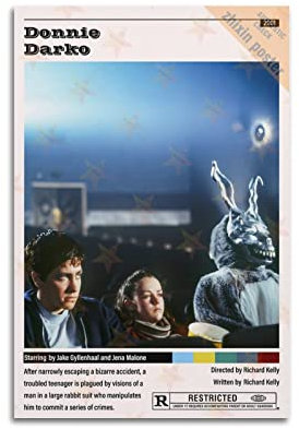Donnie Darko Vintage-Film-Poster, dekoratives Gemälde, Leinwand-Wandposter und Kunstdruck, modernes Familienschlafzimmer-Dekor-Poster, 30 x 45 cm