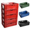 BirnePower Fleischerkiste Fleischkiste Eurofleischerkiste E2 Stapelkiste Kiste Eurobox Lagerkiste Metzgerkiste Box 60x40x20 cm (Rot, 4)