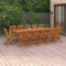 Yolola Sitzgruppe Garten Essgruppe 12 Personen Gartenmöbel Holz Gartenmöbel Set mit 12 Klappstühle Gartenmöbel Essgruppe Gartengarnitur Sitzgarnitur Gartentisch Massivholz Akazie