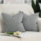 Madizz 2er Set Faux Leinen Kissenbezügen Weich Dekorative Kissenabdeckung für Sofa Schlafzimmer Kissenhülle Grau 45x45 cm Quadrat