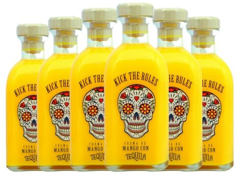 Tequila Lasil Kick The Rules Crema de Mango con Tequila 70 cl (Caja de 6 Botellas de 70 cl)