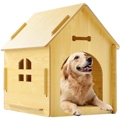 Hundehütte | Hundehütte aus | Abnehmbarer Tierunterstand | Hundehütte im Freien | Hundehütte | Hundehütte | Rückzugshaus Outdoor Katzen Regendicht Haus für Terrasse Terrasse Hof