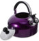 GREENADSCAPE Hervidor De Silbante De Acero Inoxidable Hervidores Tetera Hervida Teteras Tetera Esférica Hervidor De Café Olla Con Asa Arriba Silbar Olla Silbante Agua Púrpura Acero Inoxidable =