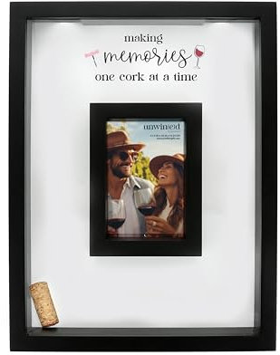 Pavilion Gift Company Making Memories Bilderrahmen, Korkenhalter, Weinmotiv, Geschenk, Freunde, beste Freunde, Andenken, Heimdekoration, 30,5 x 40,6 cm