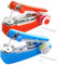 Macchina per cucire a mano, mini macchina da cucire portatile da 2 pezzi per principianti, portatile fai -da -te con accessori per abbigliamento, tende