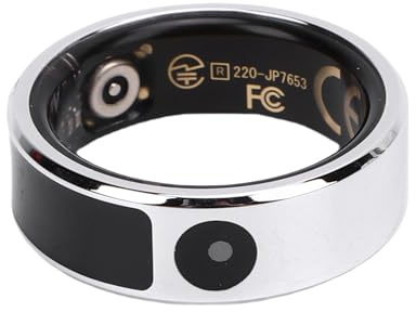 Zunate Smart Ring Fitness Tracker mit Integriertem Display, Touchscreen, 5ATM Wasserdicht, Medizinischer Trainer für Männer Frauen, mit Ladebucht (9#)